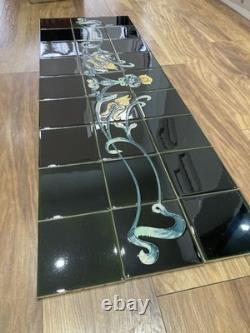 Set 27 New Victorian Art Nouveau Fireplace Hearth Splashback Tiles Deep Green