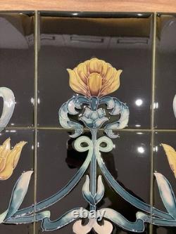 Set 27 New Victorian Art Nouveau Fireplace Hearth Splashback Tiles Deep Green