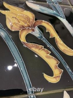 Set 27 New Victorian Art Nouveau Fireplace Hearth Splashback Tiles Deep Green