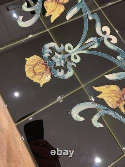 Set 27 New Victorian Art Nouveau Fireplace Hearth Splashback Tiles Deep Green