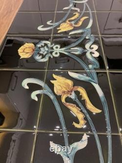 Set 27 New Victorian Art Nouveau Fireplace Hearth Splashback Tiles Deep Green