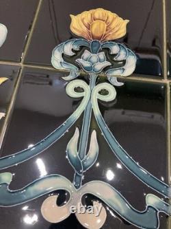 Set 27 New Victorian Art Nouveau Fireplace Hearth Splashback Tiles Deep Green