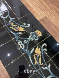 Set 27 New Victorian Art Nouveau Fireplace Hearth Splashback Tiles Deep Green