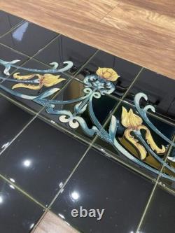 Set 30 New Victorian Art Nouveau Fireplace Hearth Splashback Tiles Deep Green