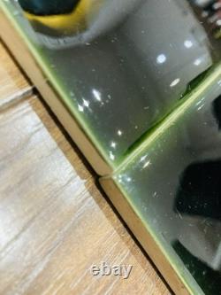 Set 30 New Victorian Art Nouveau Fireplace Hearth Splashback Tiles Deep Green