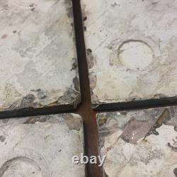 Set Of 6 Antique Art Nouveau Majolica Fireplace Tiles- Brown & Green