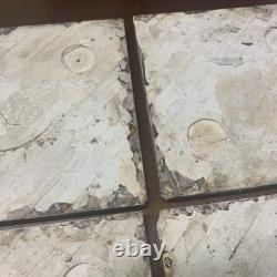 Set Of 6 Antique Art Nouveau Majolica Fireplace Tiles- Brown & Green