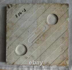 Set of 6 Original Antique Art Nouveau Green Tile Pink stylised flower Richards