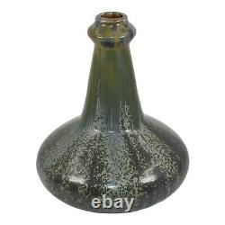 Sevres French Art Nouveau Vintage Pottery Green Crystalline Ceramic Bud Vase
