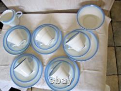 Shelley Art Nouveau china part teaset Swirl. Printed green marks Reg No 781613