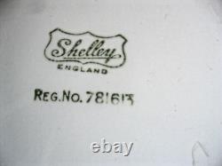 Shelley Art Nouveau china part teaset Swirl. Printed green marks Reg No 781613