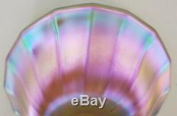 Signed Quezal Iridescent Favrile Small Bowl or Vase