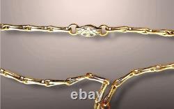 Smokey Green Art Nouveau Czech Glass Brass Floral Jade Gemstone Necklace