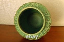 Spectacular Vintage Weller Pottery Marvo Flower Vase with Ferns Flowers & Foliage