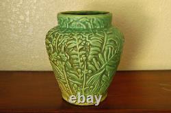 Spectacular Vintage Weller Pottery Marvo Flower Vase with Ferns Flowers & Foliage