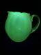 Stevens And Williams Alabaster Glass Water Jug In The Rare Uv+ Green Colour 1925