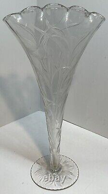 Stourbridge Stevens and Williams Art Nouveau Rock Crystal Antique Vase Beautiful