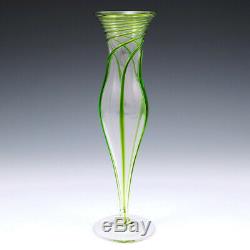 Stuart Art Nouveau Green Trailed Bud Vase c1910