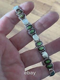 Stunning Antique Art Nouveau Arts & Crafts Silver Guilloche Enamel 7 Bracelet