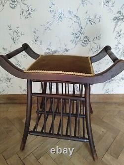 Stunning Art Nouveau Antique Very Elegant Music/Piano Stool Canterbury Combined