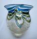 Stunning Contemporary Art Nouveau Style Hand Blown Glass Vase Signed Dated