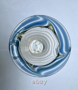 Stunning Contemporary Art Nouveau Style Hand Blown Glass Vase Signed Dated