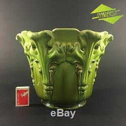 Stunning Green Bretby England Jardiniere Art Nouveau Pottery Style Planter 1263h