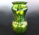 Stunning Loetz Iridescent Green'neptune' Pattern Glass Vase