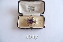 Suffragette Art Nouveau 14ct Gold Pendant / Brooch C1900's, 5.6g, Box