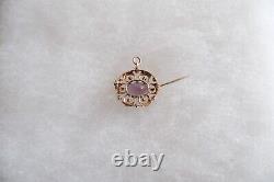 Suffragette Art Nouveau 14ct Gold Pendant / Brooch C1900's, 5.6g, Box