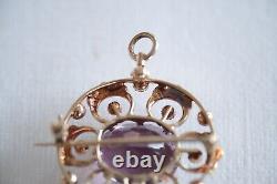 Suffragette Art Nouveau 14ct Gold Pendant / Brooch C1900's, 5.6g, Box