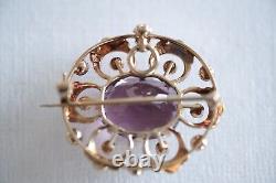 Suffragette Art Nouveau 14ct Gold Pendant / Brooch C1900's, 5.6g, Box