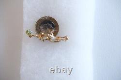 Suffragette Art Nouveau 15ct Gold Peridot Pendant/brooch Combination, 4.5g, Box