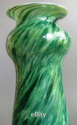 Superb 14.5 KRALIK ART NOUVEAU Iridized Glass Vase c. 1910 antique Bohemian