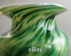 Superb 14.5 KRALIK ART NOUVEAU Iridized Glass Vase c. 1910 antique Bohemian