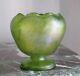 Superb Antique Art Nouveau Heavy Loetz Green Iridescent Vase