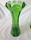 Tall Art Nouveau Green Glass Vase, Circa 1900