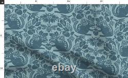 Throw Blanket Springtime Meadow Blue Green Art Nouveau Arts and crafts 48 x 70in