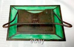 Tiffany Studios, Grapevine Small Desk Calendar, Green Glass, Patina, Complete