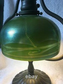 Tiffany Studios Harp Lamp, signed