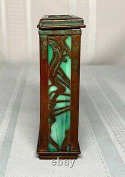 Tiffany Studios, Pine Needle Card Box, Single Deck, Green Glass Patina, Htf Item