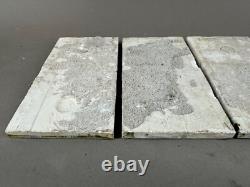 Tile Set 6 Blue Green Art Nouveau Fireplace Majolica Ceramic Floral Antique