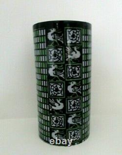 Ultra Rare Royal Doulton Antique Green And Black, Bird Vase D4080 Perfect