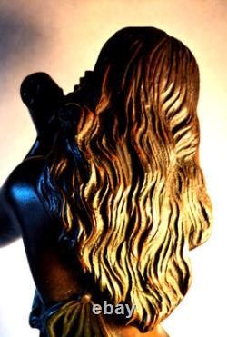 Unique Art Nouveau Lady Dancer Ornament In Cold Cast Resin Bronze 21 Statue