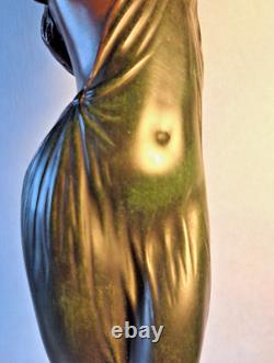 Unique Art Nouveau Lady Dancer Ornament In Cold Cast Resin Bronze 21 Statue