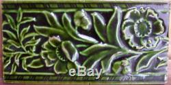 Unusual Antique Set Art Nouveau Fireplace Tiles with Floral Spacers Birmingham