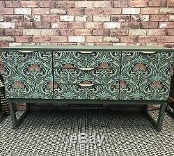 Upcycled Vintage Retro Art Nouveau Style Decopaged Sideboard