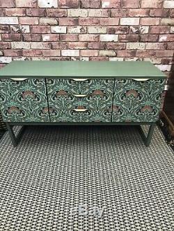 Upcycled Vintage Retro Art Nouveau Style Decopaged Sideboard