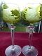 Very Rare Pair Art Nouveau Period Baccarat Crystal Rhine Hock Wine Glasses 1904