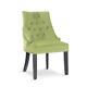 Via Tufted Knocker Dining Chair Scooped High Back Padded Seat Quilted Botton